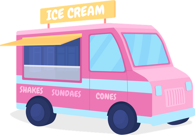 Ice cream truck  Illustration