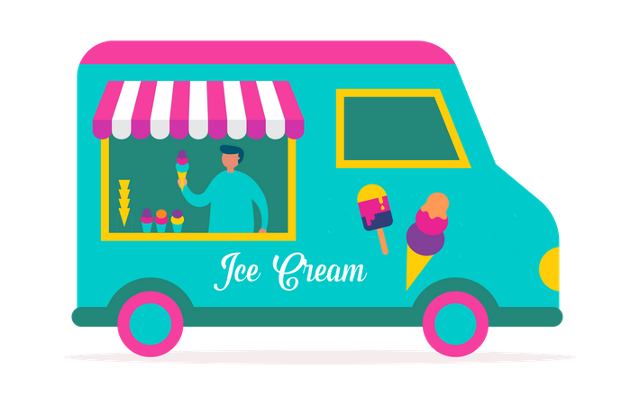 Ice cream van Illustration