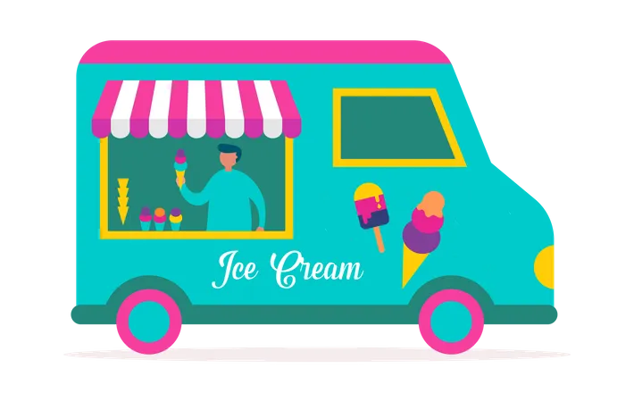 Ice cream van  Illustration