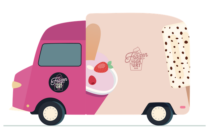 Ice Cream Van  Illustration