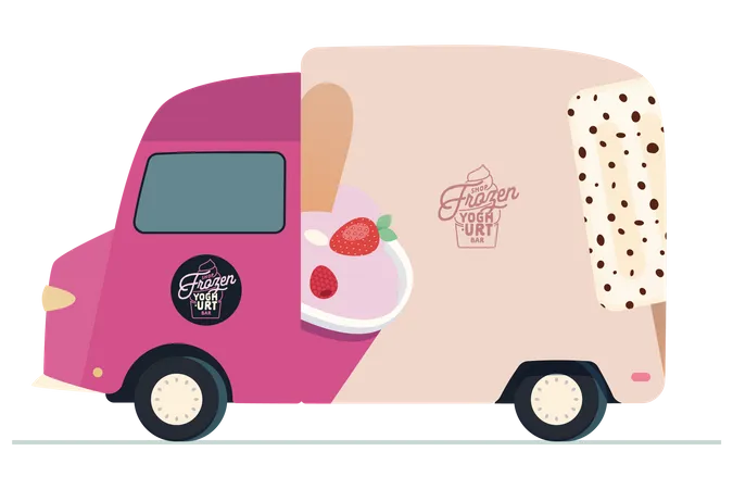 Ice Cream Van  Illustration