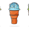 illustration ice cream cup