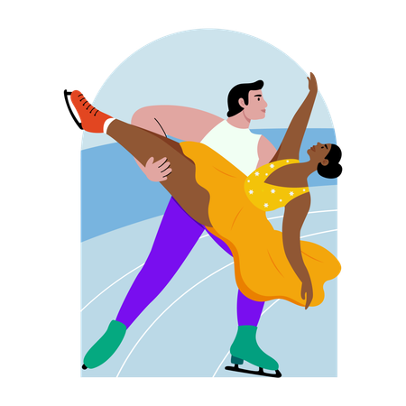 Ice dancers  Illustration