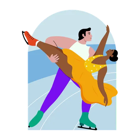Ice dancers  Illustration