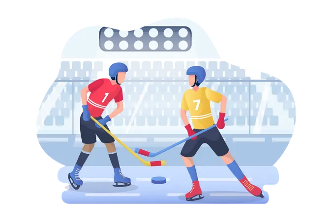 Ice hockey Illustration