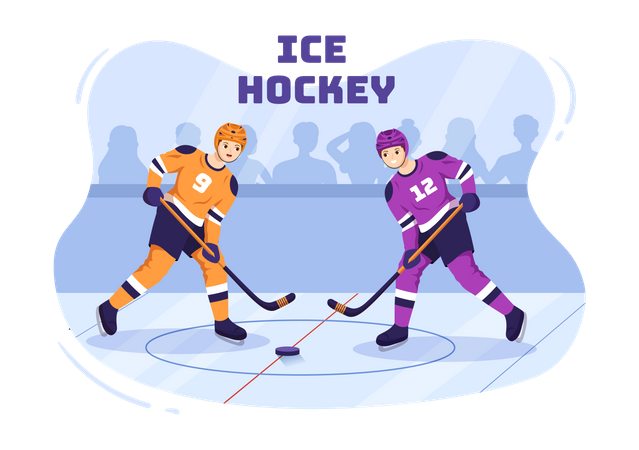 Ice Hockey Championship Illustration