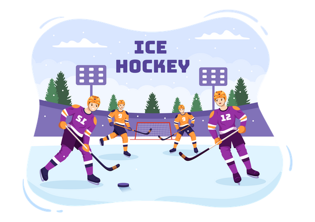 Ice Hockey Competition  Illustration