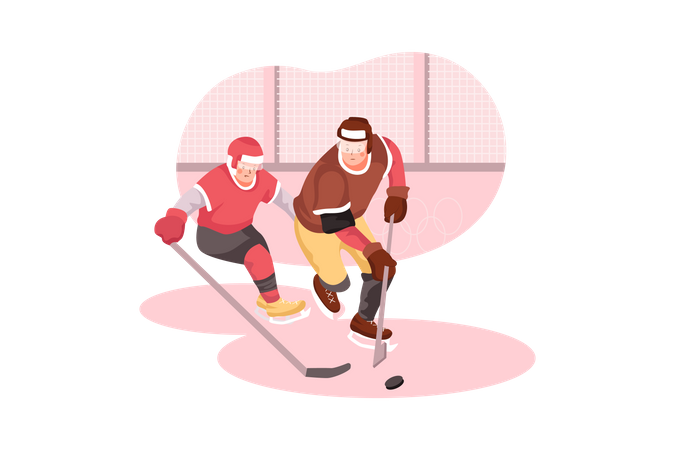 Ice Hockey Game  Illustration