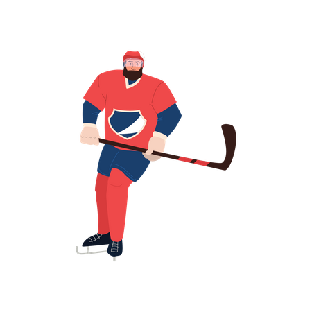 Ice hockey player Illustration