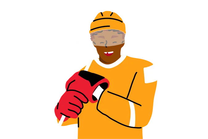 Ice hockey player  Illustration