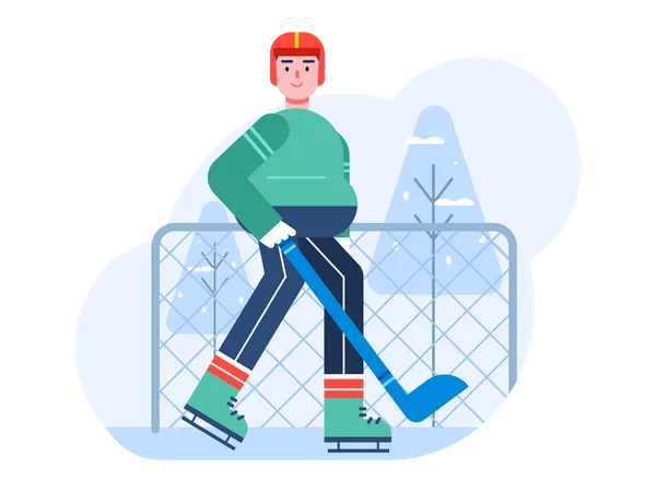 Ice hockey player  Illustration