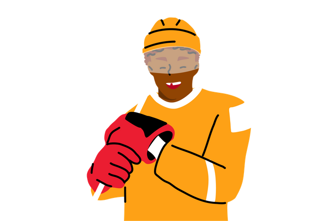 Ice hockey player  Illustration