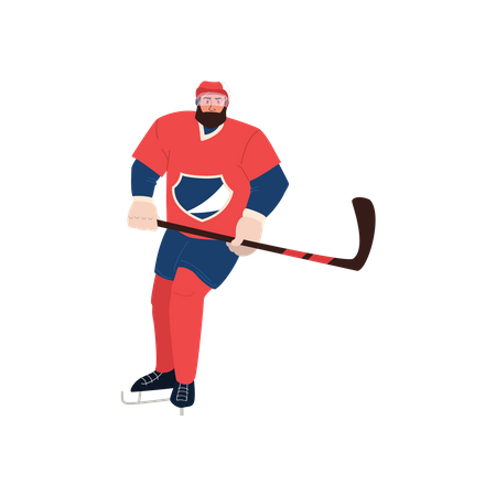 Ice hockey player  Illustration