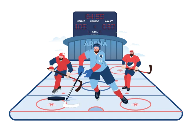 Ice Hockey Tournament Illustration