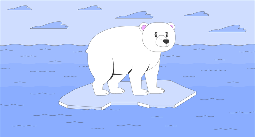 Ice melting  Illustration