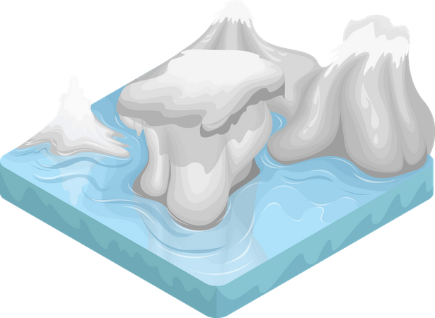 Ice mountains Illustration