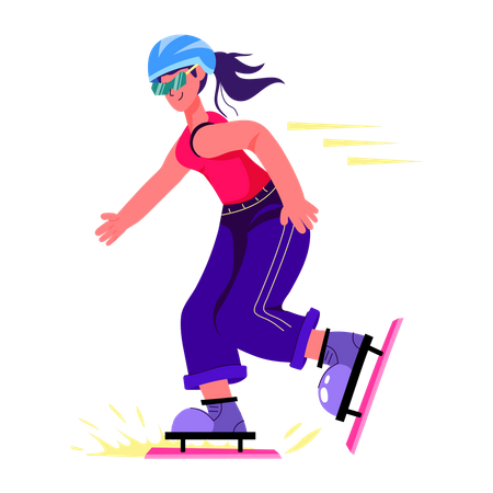 Ice Skater  Illustration