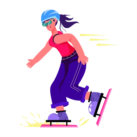 Ice Skater  Illustration