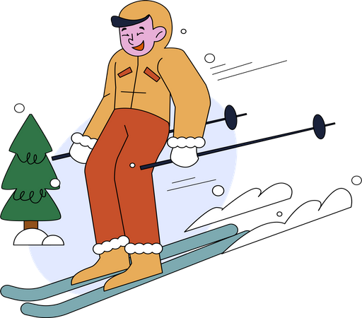 Ice Skating Illustration