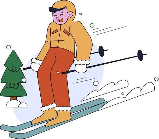 Ice Skating Illustration