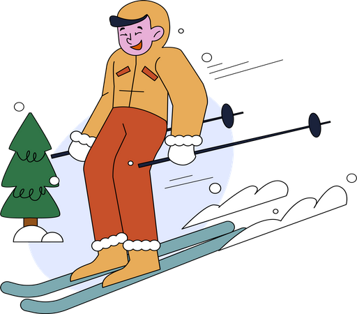 Ice Skating  Illustration