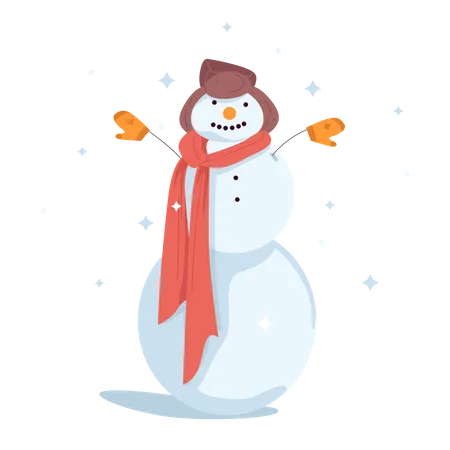 Snowman Holidays Vector Illustration Illustration