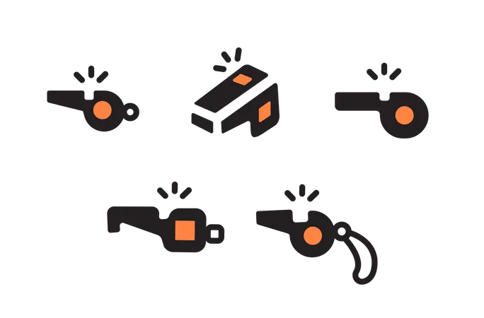 Icônes de dénonciation  Illustration