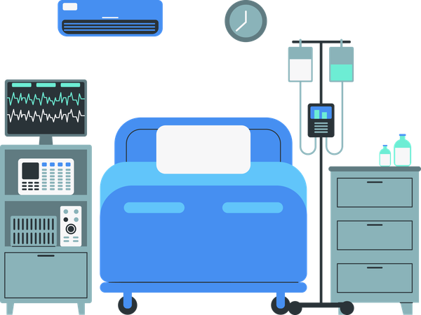 ICU room  Illustration