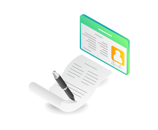 ID card  Illustration