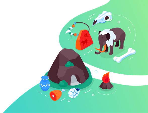 Idade da Pedra  Ilustração