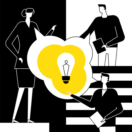 Idea de negocio creativa  Ilustración