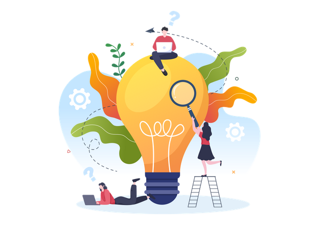 Idea de problema y solución  Ilustración