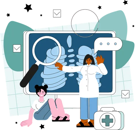 Idea of health care and disease diagnosis  Illustration