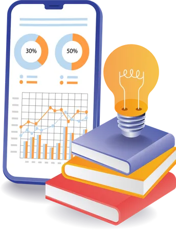 Idea of learning science data analysis business  Illustration