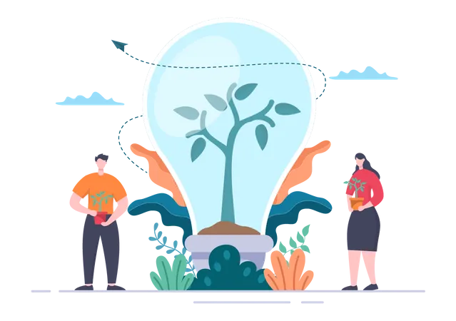 Idea of Tree Plantation  Illustration