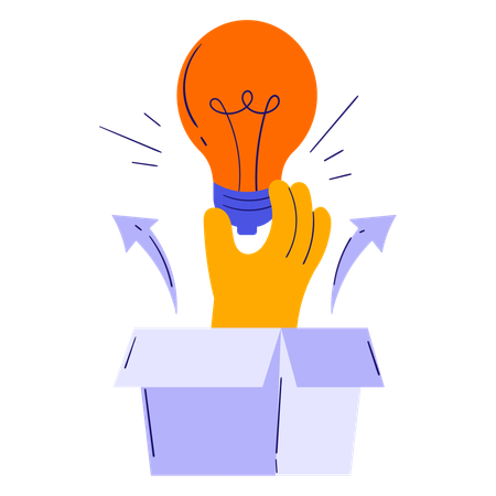Idea out of the box  イラスト