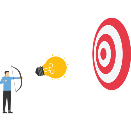 Idea to achieve target  Illustration