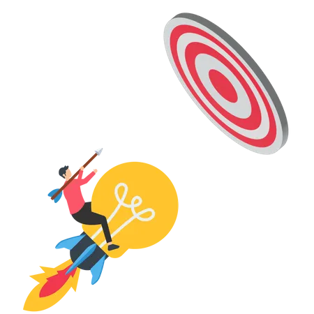 Idea to achieve target  Illustration