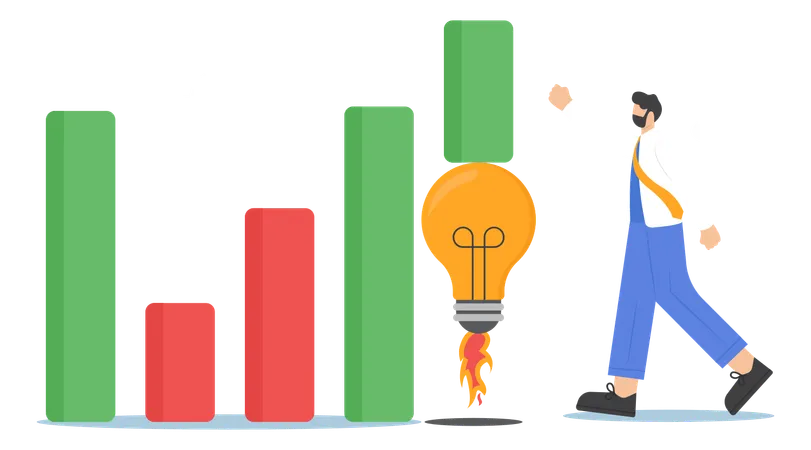 Idea to boost business sales  Illustration