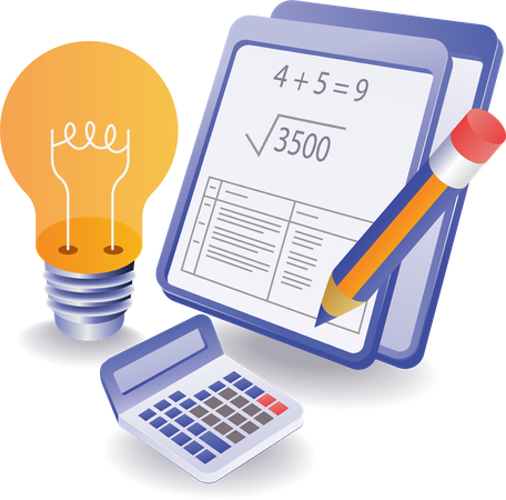 Ideas for learning maths equation  Illustration