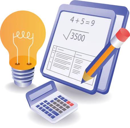 Ideas for learning maths equation  Illustration