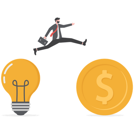 Ideas with money  Illustration