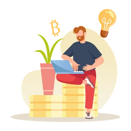 Idée Bitcoin  Illustration