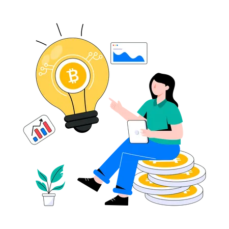 Idée Bitcoin  Illustration