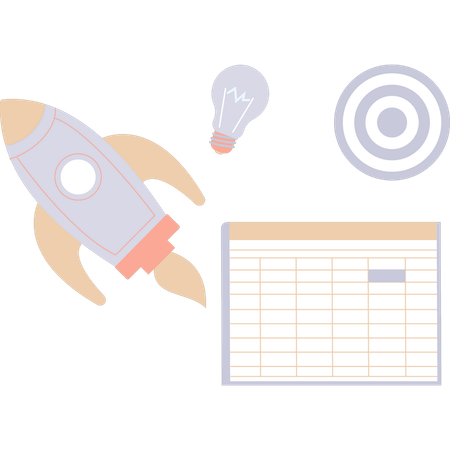 Affichage des statistiques commerciales d'idées  Illustration