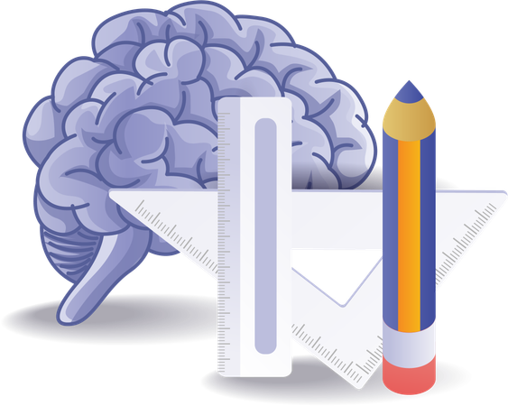 Cerveau d'étudiant d'idée créative  Illustration