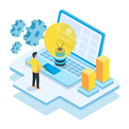Idée de startup  Illustration