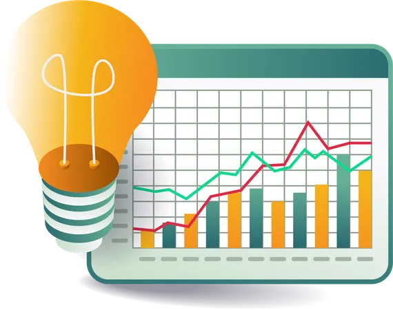 Idée d'entreprise avec analyse d'entreprise  Illustration