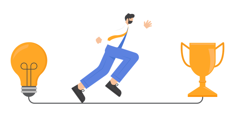 Idée innovante pour la réussite commerciale  Illustration