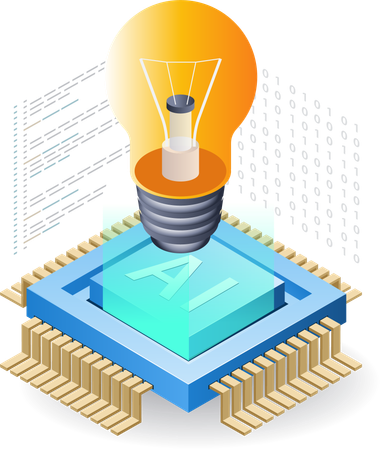 Ideia de inteligência artificial  Ilustração